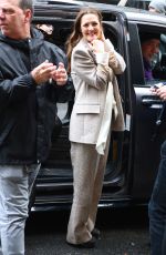DREW BARRYMORE Arrives at The Barrymore Show in New York 12/11/2023