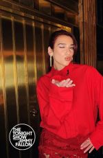 DUA LIPA at Tonight Show Starring Jimmy Fallon 12/04/2023