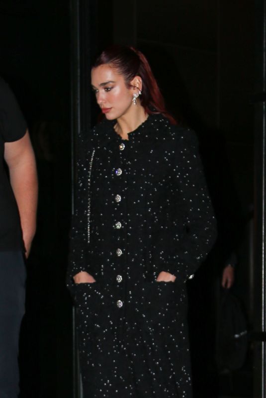 DUA LIPA Night Out in New York 11/30/2023