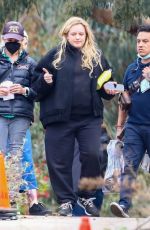 ELISABETH MOSS on the Set of Shell in Los Angeles 12/20/2023