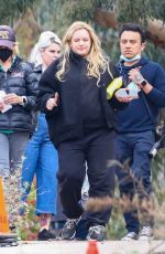 ELISABETH MOSS on the Set of Shell in Los Angeles 12/20/2023