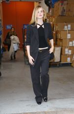 ELLE FANNING Arrives at Live with Kelly & Mark in New York 12/04/2023