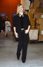ELLE FANNING Arrives at Live with Kelly & Mark in New York 12/04/2023