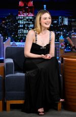 ELLE FANNING at Tonight Show Starring Jimmy Fallon in New York 12/11/2023