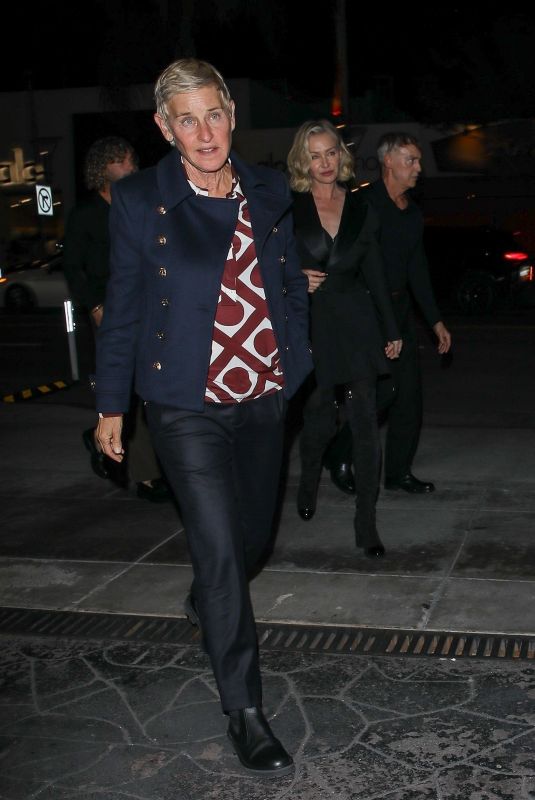 ELLEN DEGENERES and PORTIA DE ROSSI Out for Dinner with Friends at E Baldi in Beverly Hills 12/09/2023