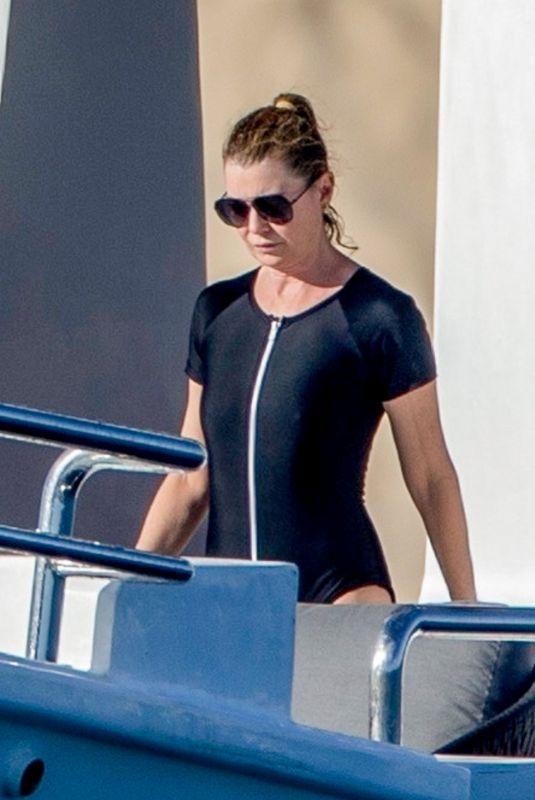 ELLEN POMPEO at a Yacht in Mexico 12/29/2023