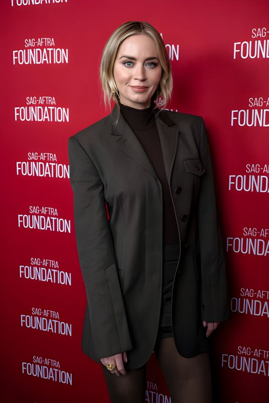 EMILY BLUNT at SAG-AFTRA Foundation Conversations Career Retrospective With Emily Blunt Event at SAG-AFTRA Foundation Screening Room in Los Angeles 12/13/2023