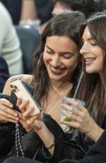 EMILY RATAJKOWSKI and IRINA SHAYK at Knicks vs Miami Heat Game at Madison Square Garden in New York 11/24/2023