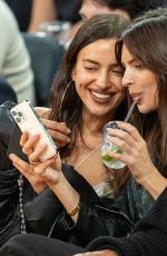 EMILY RATAJKOWSKI and IRINA SHAYK at Knicks vs Miami Heat Game at Madison Square Garden in New York 11/24/2023