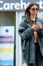 EMILY RATAJKOWSKI in a Custom T-shirt Out Getting Coffee in New York 12/18/2023