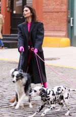 EMILY RATAJKOWSKI on the Set of a Commercia in New York 12/14/2023