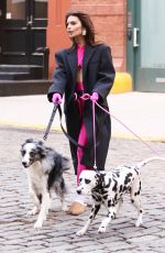 EMILY RATAJKOWSKI on the Set of a Commercia in New York 12/14/2023