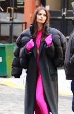 EMILY RATAJKOWSKI on the Set of a Commercia in New York 12/14/2023