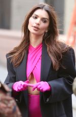 EMILY RATAJKOWSKI on the Set of a Commercia in New York 12/14/2023