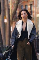 EMILY RATAJKOWSKI Out Walking Her Dog in New York 12/21/2023