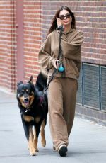 EMILY RATAJKOWSKI Walks Her Dog Colombo in New York 12/17/2023