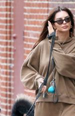 EMILY RATAJKOWSKI Walks Her Dog Colombo in New York 12/17/2023
