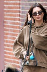 EMILY RATAJKOWSKI Walks Her Dog Colombo in New York 12/17/2023