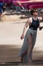 EMMA FORBES in Swimsuit on the Beach at Sandy Lane Hotel in Western Barbados 12/20/2023