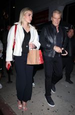 EMMA KROKDAL and Dolph Lundgren Leaves Dinner at Members in West Hollywood 12/17/2023