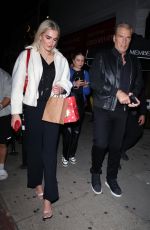 EMMA KROKDAL and Dolph Lundgren Leaves Dinner at Members in West Hollywood 12/17/2023
