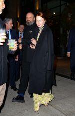 EMMA STONE Leaves Crosby Street Hotel in New York 12/06/2023