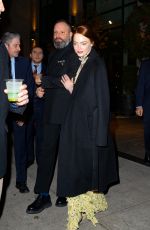 EMMA STONE Leaves Crosby Street Hotel in New York 12/06/2023