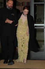 EMMA STONE Leaves Crosby Street Hotel in New York 12/06/2023