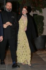 EMMA STONE Leaves Crosby Street Hotel in New York 12/06/2023