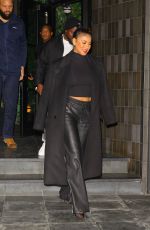ENIKO PARRISH Leaves Catch Steak in West Hollywood 12/28/2023