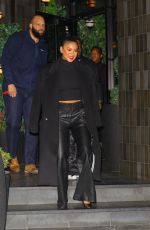 ENIKO PARRISH Leaves Catch Steak in West Hollywood 12/28/2023