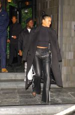 ENIKO PARRISH Leaves Catch Steak in West Hollywood 12/28/2023