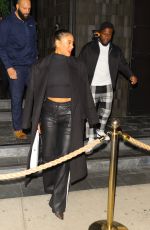ENIKO PARRISH Leaves Catch Steak in West Hollywood 12/28/2023
