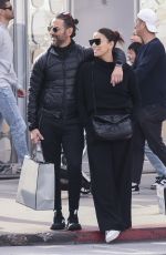 EVA LONGORIA and Jose Baston Shopping at Giorgio Armani in Beverly Hills 12/23/2023