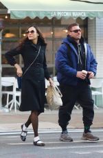FAMKE JANSSEN Out for Coffee with Ryan Faucett in New York 11/30/2023