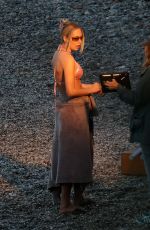 FREYA ALLAN in Bikinis Filming at a Beach in Greece 12/02/2023