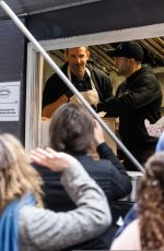 GIGI HADID Visiting Bradley Cooper at a Food Truck in New York 12/06/2023
