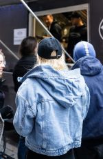 GIGI HADID Visiting Bradley Cooper at a Food Truck in New York 12/06/2023