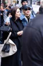 GIGI HADID Visiting Bradley Cooper at a Food Truck in New York 12/06/2023