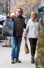 GOLDIE HAWN and Kurt Russell Out Shopping at Mavericks of Aspen Western Apparel Store in Aspen 12/18/2023