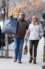 GOLDIE HAWN and Kurt Russell Out Shopping at Mavericks of Aspen Western Apparel Store in Aspen 12/18/2023