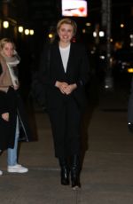 GRETA GERWIG Arrives at The Late Show in New York 12/14/2023