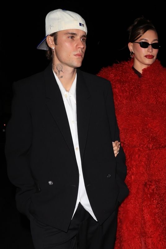 HAILEY and Justin BIEBER Out for Dinner at Funke in Beverly Hills 12/12/2023