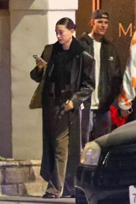 HAILEY and Justin BIEBER Out for Dinner at Matsuhisa in Beverly Hills 12/13/2023