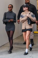 HAILEY BIEBER and JUSTINE SKYE Out in Beverly Hills 12/19/2023