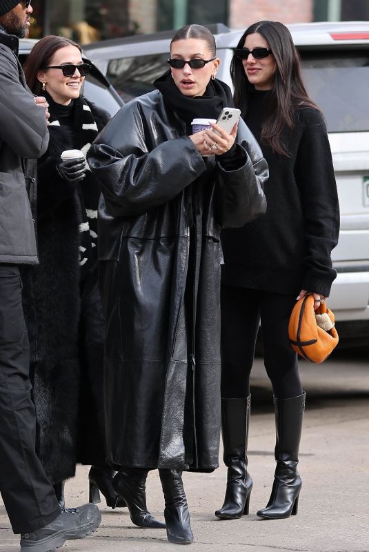 HAILEY BIEBER Out for Coffee with Friends in Aspen 12/18/2023