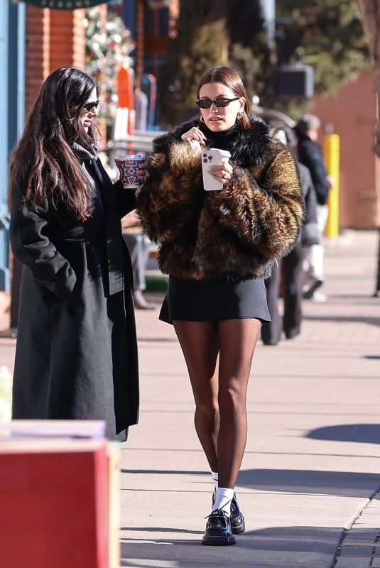 HAILEY BIEBER Out with Friends in Aspen 12/17/2023