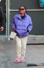 HALLE BAILEY Arrives at Jimmy Kimmel Live in Los Angeles 12/07/2023