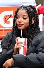 HALLE BAILEY at Los Angeles Clippers vs Golden State Warriors Game in Los Angeles 12/14/2023