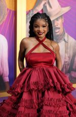 HALLE BAILEY at The Color Purple Premiere in Los Angeles 12/06/2023